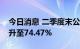 今日消息 二季度末公募基金整体股票仓位提升至74.47%