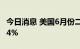 今日消息 美国6月份二手房销售量环比下降5.4%