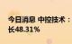 今日消息 中控技术：预计上半年净利同比增长48.31%