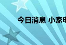 今日消息 小家电概念板块震荡走低