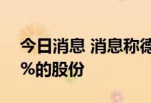 今日消息 消息称德国政府将持有Uniper 30%的股份