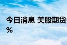 今日消息 美股期货开盘下跌，纳指期货跌0.6%