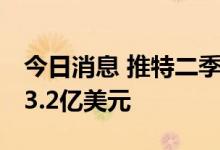 今日消息 推特二季度营收11.8亿美元  预估13.2亿美元