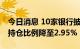 今日消息 10家银行披露上半年成绩单，基金持仓比例降至2.95%