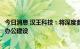 今日消息 汉王科技：将深度参与福州市数字政务智能无纸化办公建设