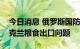 今日消息 俄罗斯国防部长前往土耳其处理乌克兰粮食出口问题