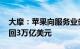 大摩：苹果向服务业务转型 市值可能再次重回3万亿美元