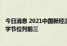 今日消息 2021中国新经济企业500强榜单发布 腾讯、阿里、字节位列前三