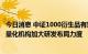 今日消息 中证1000衍生品有望成为量化策略新发力点  头部量化机构加大研发布局力度