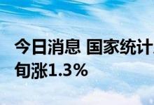 今日消息 国家统计局：7月中旬生猪价格比上旬涨1.3%