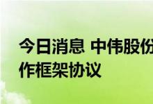 今日消息 中伟股份：与瑞浦兰钧签署战略合作框架协议