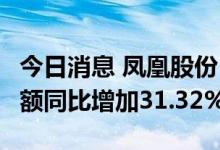 今日消息 凤凰股份：4-6月商品房合同销售金额同比增加31.32%
