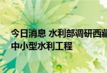 今日消息 水利部调研西藏水利工作 因地制宜规划建设一批中小型水利工程