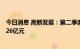 今日消息 高新发展：第二季度子公司新签订单7个 金额约5.26亿元