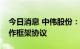 今日消息 中伟股份：与瑞浦兰钧签署战略合作框架协议