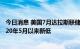 今日消息 美国7月达拉斯联储商业活动指数录得-22.6  创2020年5月以来新低