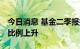 今日消息 基金二季报披露完毕 股票资产配置比例上升