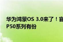 华为鸿蒙OS 3.0来了！官方公布首批尝鲜机型：Mate 40、P50系列有份
