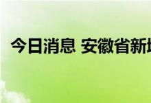今日消息 安徽省新增本土无症状感染者2例