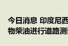 今日消息 印度尼西亚对含有40%棕榈油的生物柴油进行道路测试