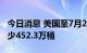 今日消息 美国至7月22日当周EIA原油库存减少452.3万桶