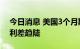 今日消息 美国3个月期和10年期国债收益率利差趋陡