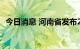 今日消息 河南省发布2022年首个洪水预警