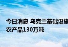 今日消息 乌克兰基础设施部长：预计7月份通过多瑙河出口农产品130万吨