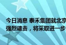 今日消息 泰禾集团就北京院子二期项目业主殴打员工声明：强烈谴责，将采取进一步法律措施