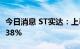 今日消息 ST实达：上半年净亏损同比缩小43.38%