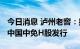 今日消息 泸州老窖：拟投资8000万美元参与中国中免H股发行