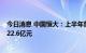 今日消息 中国恒大：上半年集团实现合约销售金额人民币122.6亿元