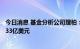 今日消息 基金分析公司理柏：最近一周美国贷款基金流出8.33亿美元