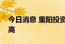 今日消息 重阳投资：新能源板块当前估值偏高