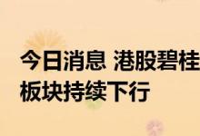 今日消息 港股碧桂园服务跌超10% 物业管理板块持续下行