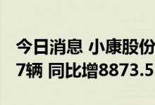 今日消息 小康股份：7月赛力斯汽车销量7807辆 同比增8873.56%