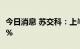 今日消息 苏交科：上半年净利同比增长14.69%