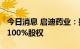 今日消息 启迪药业：拟2.2亿元收购广东先通100%股权