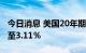 今日消息 美国20年期国债收益率跌10个基点至3.11％