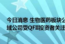 今日消息 生物医药板块公司社保基金增持较多 高端制造领域公司受QFII投资者关注