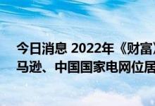 今日消息 2022年《财富》世界500强排行榜：沃尔玛、亚马逊、中国国家电网位居前三