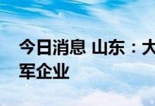 今日消息 山东：大力培育海洋产业集群和领军企业