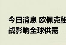 今日消息 欧佩克秘书长：美国页岩气供应挑战影响全球供需