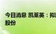 今日消息 凯莱英：拟以4亿元-8亿元回购A股股份