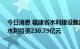 今日消息 福建省水利建设跑出“加速度” 上半年全省完成水利投资230.79亿元