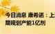 今日消息 康希诺：上海mRNA产业化基地首期规划产能1亿剂