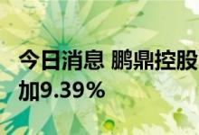 今日消息 鹏鼎控股：7月合并营业收入同比增加9.39%