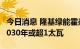 今日消息 隆基绿能霍焱：中国光伏装机量在2030年或超1太瓦