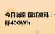 今日消息 国轩高科：公司2022年全年出货目标40GWh