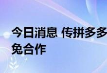 今日消息 传拼多多筹备出海项目 物流将与极兔合作